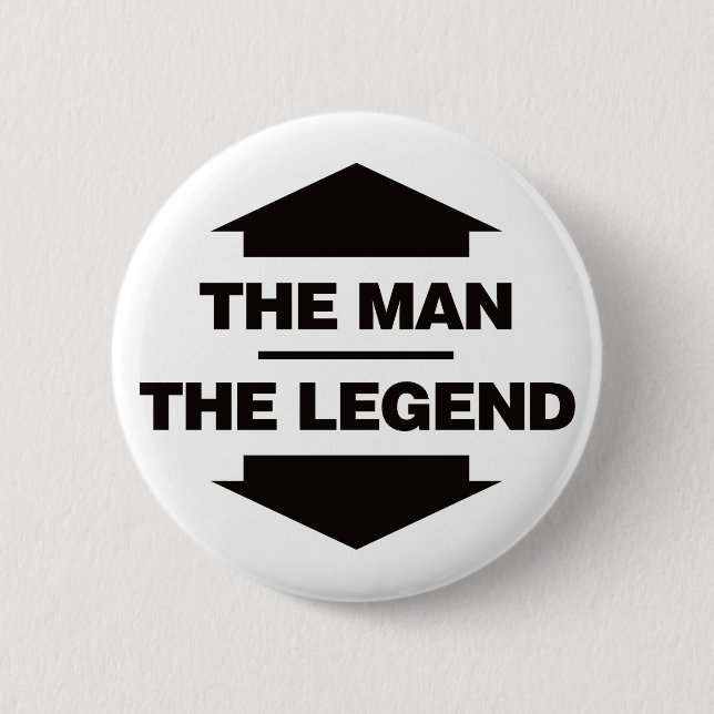Der Mann die Legende - Schwarzes Button (Vorderseite)