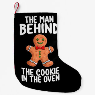 Der Mann hinter dem Cookie im Weihnachtsbackofen Kleiner Weihnachtsstrumpf