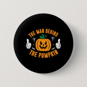 Der Mann hinter den Kürbiskeits-Shirts Halloween-S Button