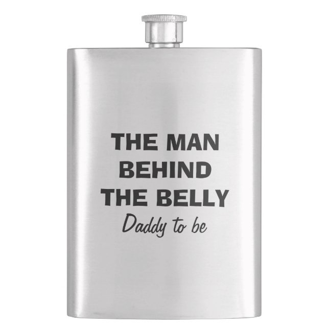 Der Mann hinter der Bauchflasche, damit der Vati Flachmann (Vorderseite)