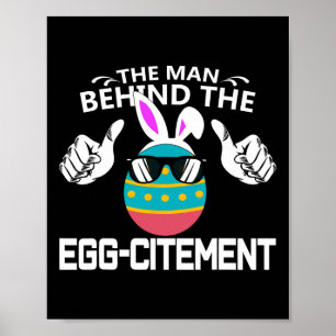 Der Mann hinter der Ei-zitement Oster-Schwangersch Poster