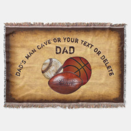 Der Mann-Höhlen-Dekor des Vaters, personalisierte Decke