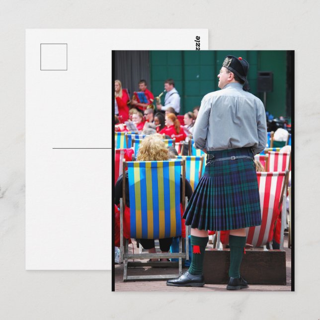 Der Mann im Kilt Postkarte (Vorne/Hinten)