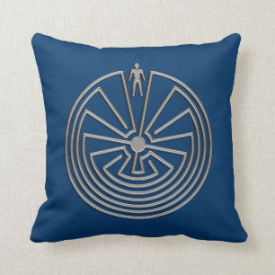 Der Mann im Labyrinth - Silber Kissen