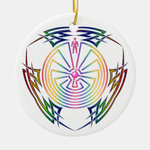 Der Mann im Labyrinth - Stammes- Tätowierung Keramik Ornament