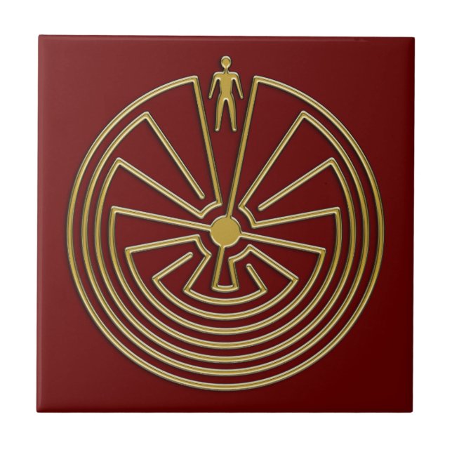 Der Mann im Maze - Gold Fliese (Vorderseite)