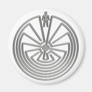 Der Mann im Maze - Silber Magnet