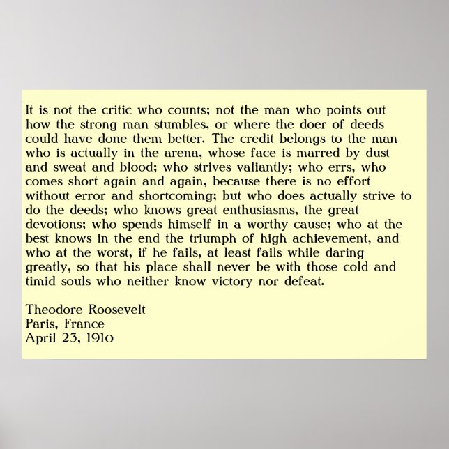 Der Mann in der Arena Poster (Vorne)