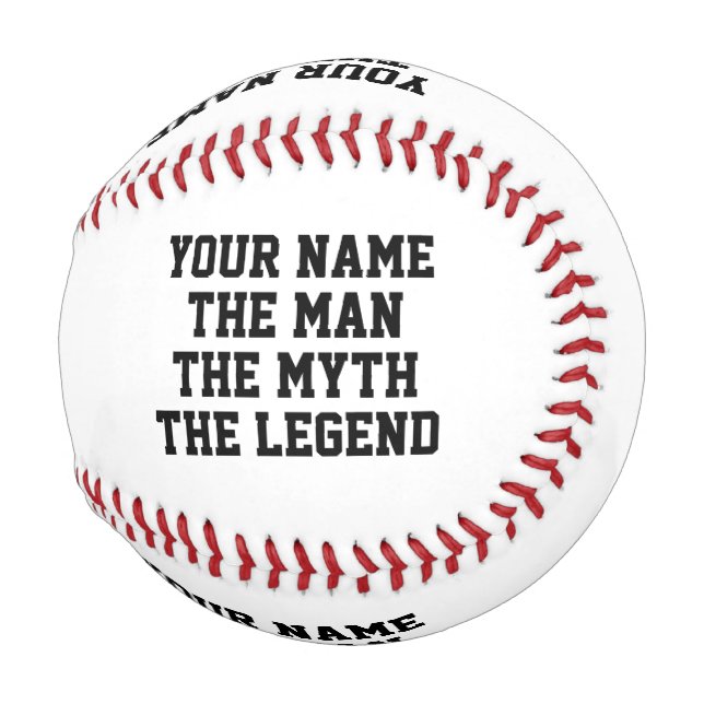Der Mann Mythos Legende individuelle Name lustig Baseball (Vorne Rechts)