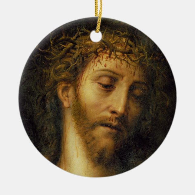 Der Mann von Sorgen Keramikornament (Vorne)