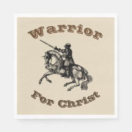 Der männliche Krieger für Christus Napkins Serviette