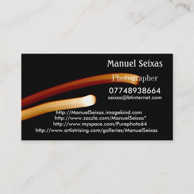 Der Manuel Seixas Visitenkarte (Vorderseite)