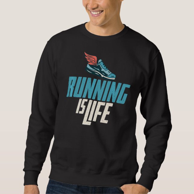 Der Marathonläufer läuft Sweatshirt (Vorderseite)