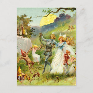 Der Märchenprinz und die Thumbelina Postkarte