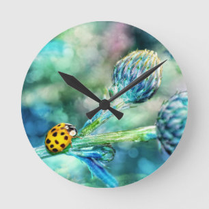 Der Marienkäfer Runde Wanduhr
