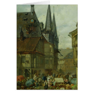 Der Markt in Wernigerode, 1861