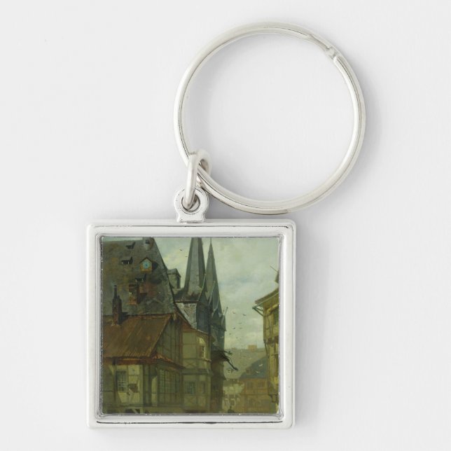 Der Markt in Wernigerode, 1861 Schlüsselanhänger (Vorne)