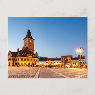 Der Marktplatz von Brasov in Rumänien Postkarte