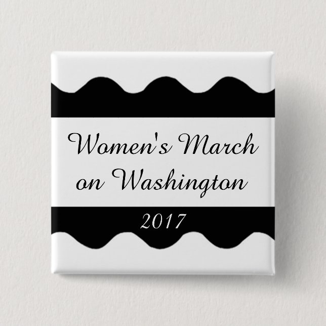 Der März der Frauen auf Washington Button (Vorderseite)