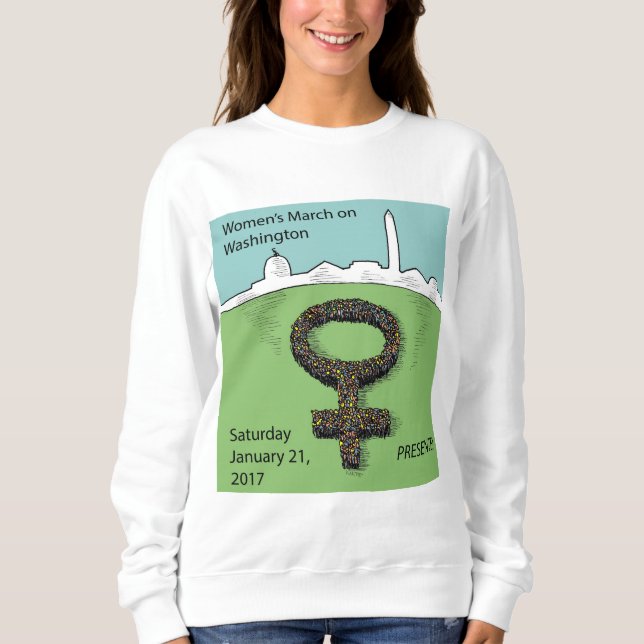 Der März der Frauen auf Washington DC Sweatshirt (Vorderseite)