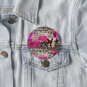 Der März der Frauen fährt, Button fort (3" rund)