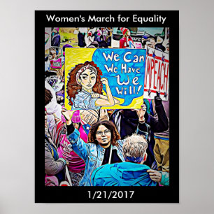 Der März der Frauen für Gleichheits-Plakat Poster