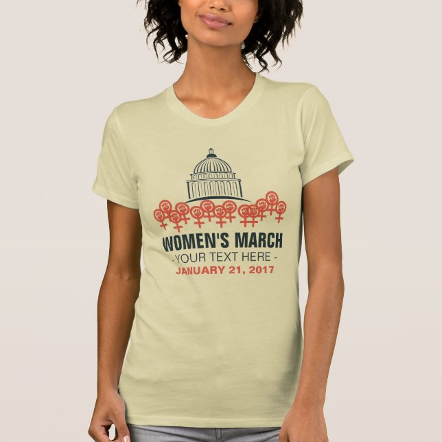 Der März der Frauen--Kundenspezifischer T-Shirt (Vorderseite)