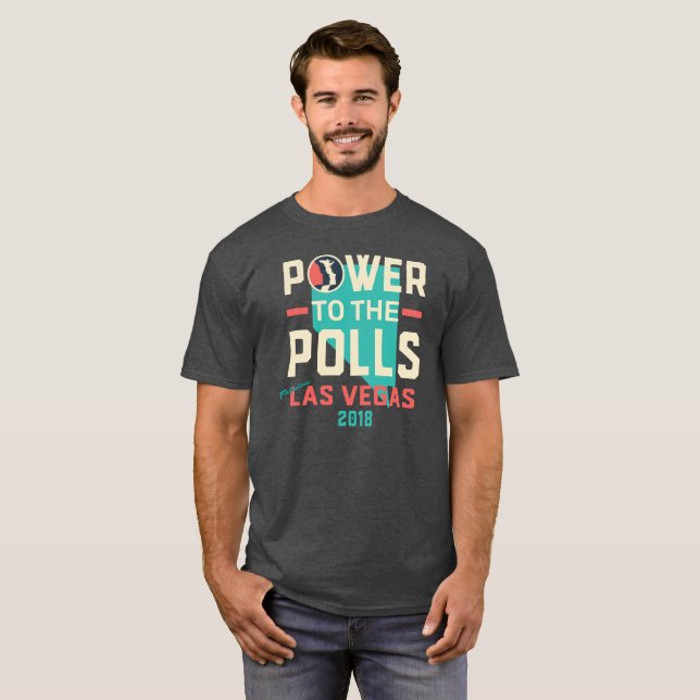 Der März Las Vegas - dunkles Nevada der Frauen T-Shirt (Vorne ganz)