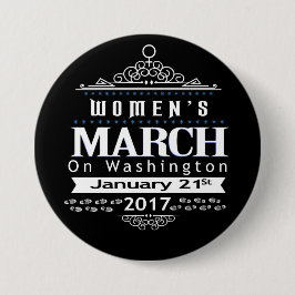 Der März Million Frauen auf Knopf-Button Button