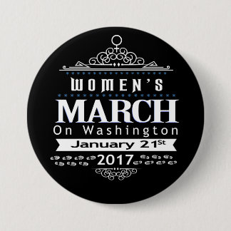 Der März Million Frauen auf Knopf-Button Button