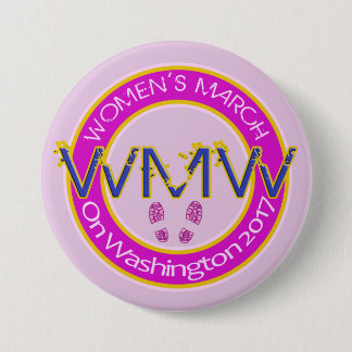 Der März Million Frauen auf Knopf-Button Button