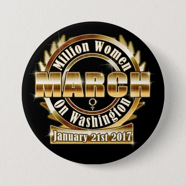 Der März Million Frauen auf Washington-Fahrwerk Button (Vorderseite)