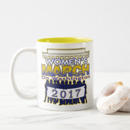 Der März Million Frauen auf Washingtonkaffee-Tasse Zweifarbige Tasse