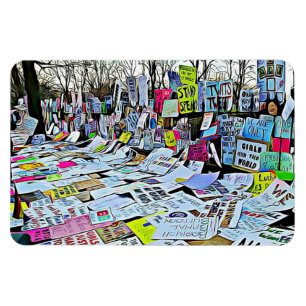 Der März-Protest der Frauen unterzeichnet Magneten Magnet