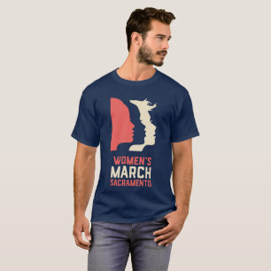 Der März-Sacramento-Männer der Frauen die Marine T-Shirt