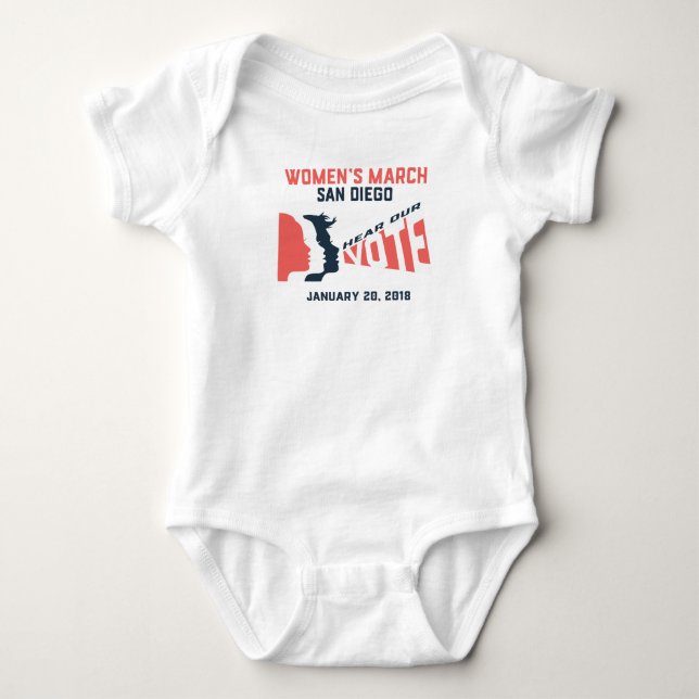 Der März-San Diego der Frauen offizieller Baby Strampler (Vorderseite)