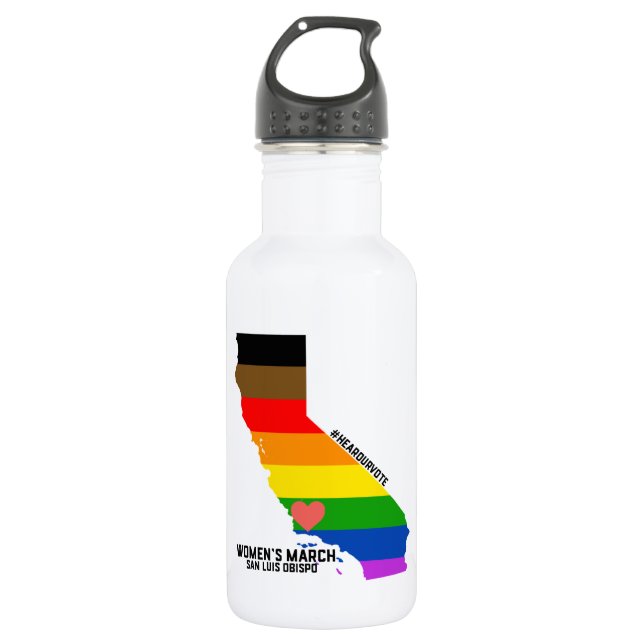 Der März SLO - LGBTQ der Frauen Edelstahlflasche (Vorderseite)