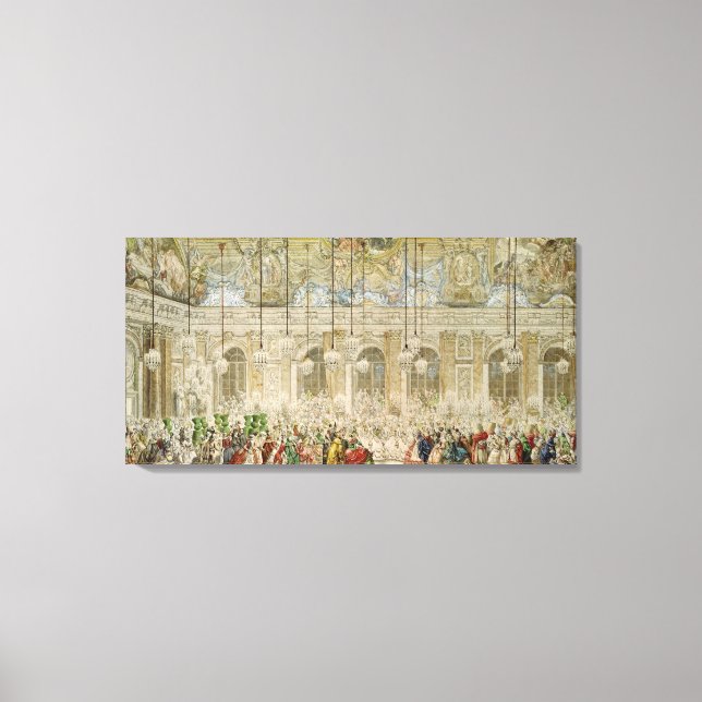 Der Maskenball in der Galerie des Glaces Leinwanddruck (Vorderseite)