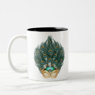 Der maskierte Pfau Zweifarbige Tasse