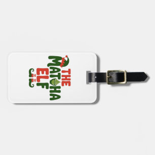 Der Matcha-Elf Lustiger Weihnachten-Matcha-Getränk Gepäckanhänger