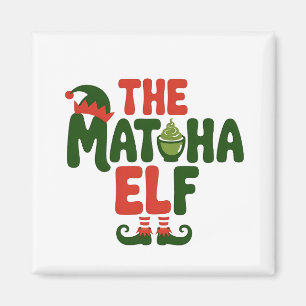 Der Matcha-Elf Lustiger Weihnachten-Matcha-Getränk Magnet