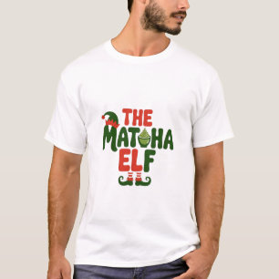 Der Matcha-Elf Lustiger Weihnachten-Matcha-Getränk T-Shirt