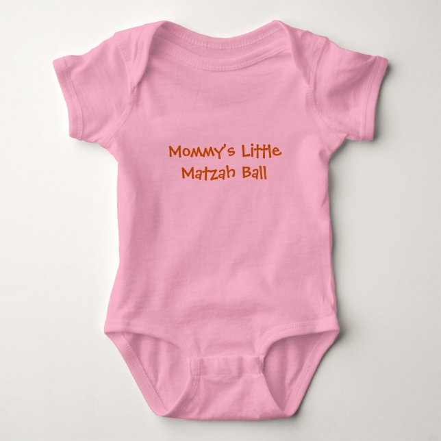 Der Matzah-Ball-Strampler der Mama wenig Baby Strampler (Vorderseite)
