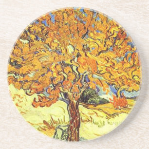 Der Maulbeerbaum, Vincent van Gogh. Vintage Kunst Untersetzer