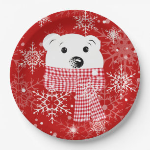 Der Maulkorb eines Eisbären, Weihnachten Pappteller