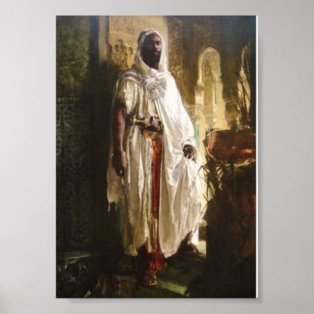 Der maurische Chef von Eduard Charlemont Poster (Vorne)