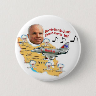Der McCain Bomben-Iran-Knopf Button