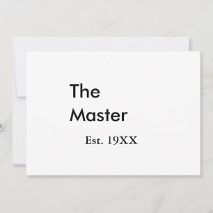 Der Meister Boss Name EST Jahr Datum Mann König Ti Einladung