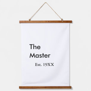 Der Meister Boss Name EST Jahr Datum Mann König Ti Wandteppich Mit Holzrahmen