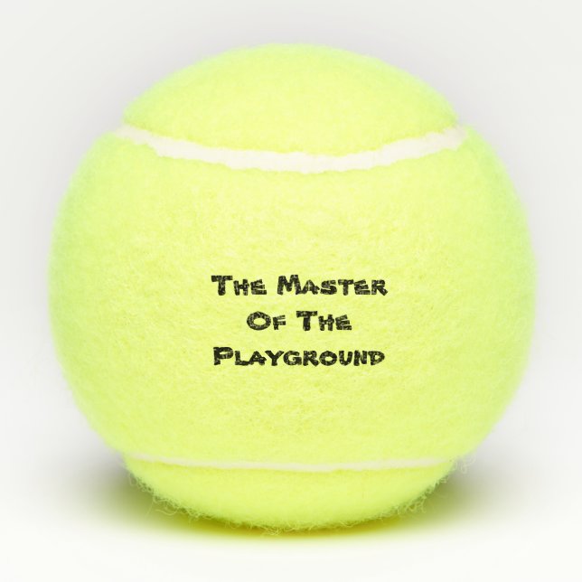 Der Meister des Tennisplatzes Tennisbälle (Rückseite)